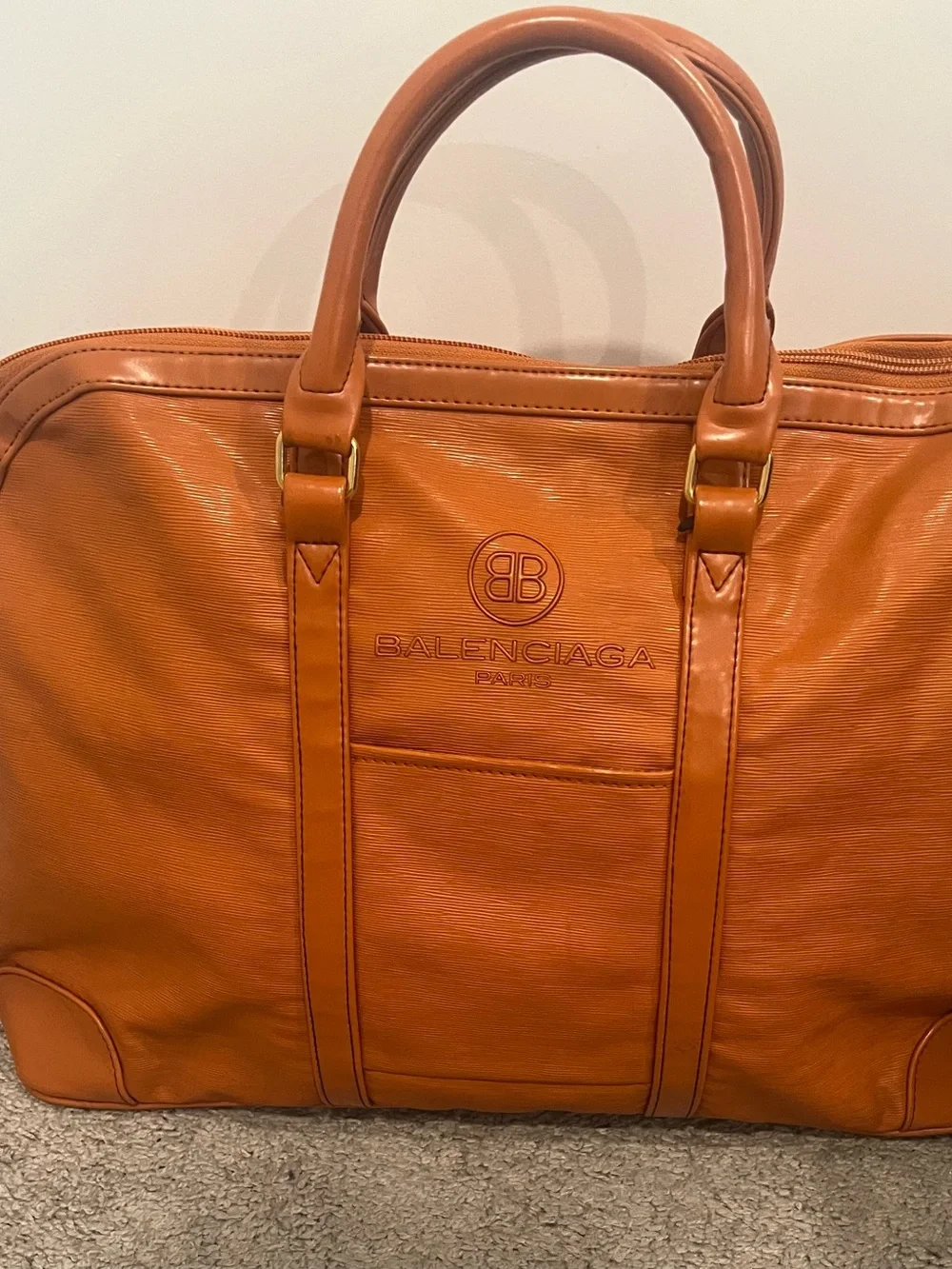 Balenciaga Men's Brown Leather Travel Tote
